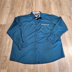 Flex Luxury Collection Dress Shirt w/ Decoritive Pocket and Cuffs Mens Size 2XL